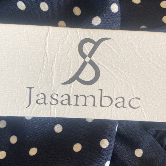 Jasambac polka dot blue & white dress size S - Picture 9 of 9